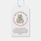 DIY Mouse Homemade Hot Chocolate Gift Instruction Cadeaulabel (Voorkant)