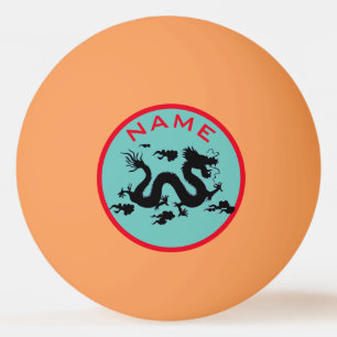 DIY NAAM PING PONG BAL MET DRAAK INSIGNIA PINGPONGBALLEN
