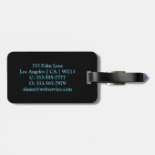 DIY-naam, zwart, goud en Blauwgroen Bagagelabel (Achterkant horizontaal)