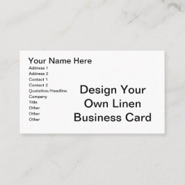 DIY - Ontwerp uw eigen linnen Visitekaartje