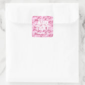 DIY Ontwerp Uw Eigen Roze Camo Patroon V12 Vierkante Sticker (Tas)