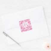 DIY Ontwerp Uw Eigen Roze Camo Patroon V12 Vierkante Sticker (Envelop)