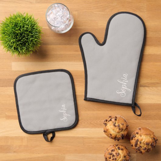DIY Oven Mitt Set | Aangepaste tekst, naam, kleur (Top down)