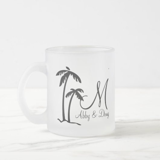 DIY Palm Tree Destination Logo Matglas Koffiemok (Links)