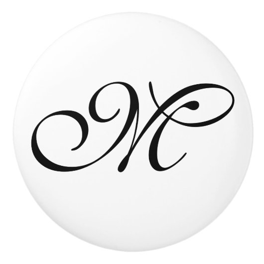 DIY - Pas uw monogram en ideeën aan Keramische Knop (Voorkant)