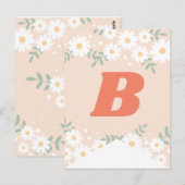 DIY Retro Daisy Letter Bunting Briefkaart (Voorkant / Achterkant)