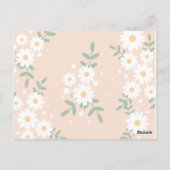 DIY Retro Daisy Letter Bunting Briefkaart (Achterkant)