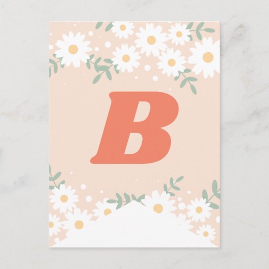 DIY Retro Daisy Letter Bunting Briefkaart (Voorkant)