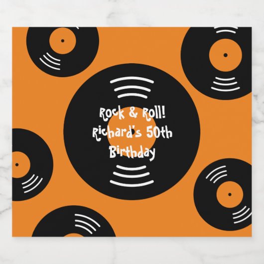 DIY Rock & Roll Verjaardagsfeest bierflesetiketten Bier Etiket (Enkel label)