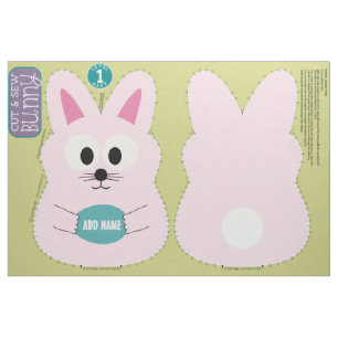 DIY Schattige Bunny Knuffel Knuffel Dier Custom Na Stof