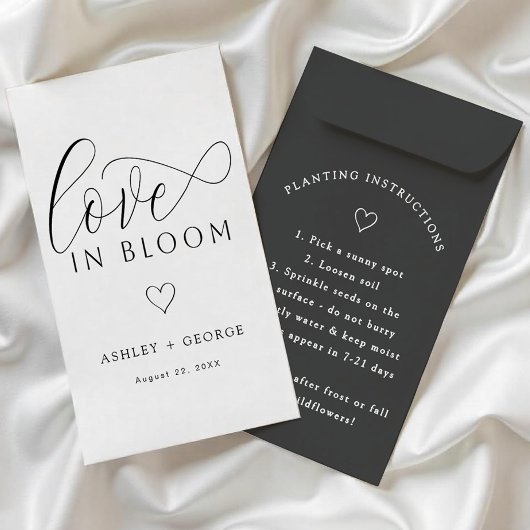 DIY Seed Packet Favoriet | Zwart-wit Wildflower Flyer