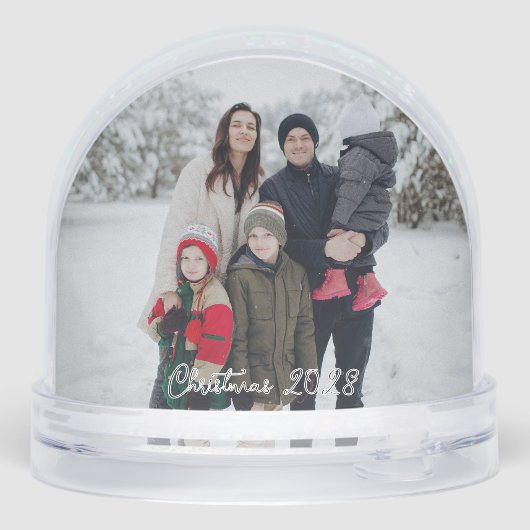 DIY Snow Globe - Custom Photo & Text Sneeuwbol (Achterkant)