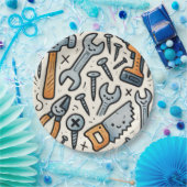 DIY Tools Doodle Cartoon Papieren Bordje (Feest)