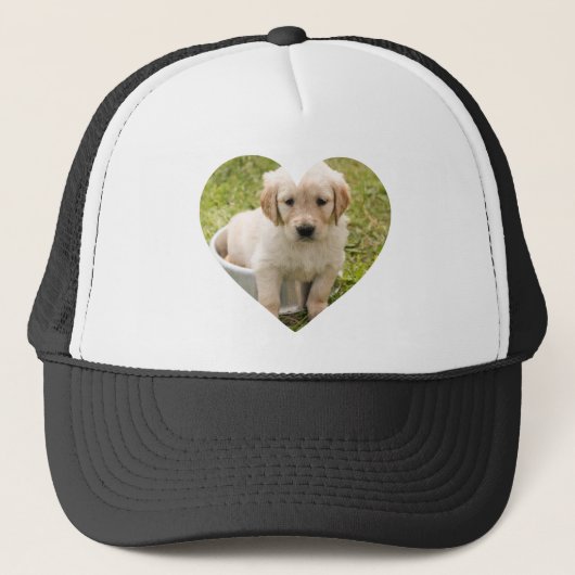 DIY Trucker Hat: Aangepaste foto voor hartvorm Pet (Voorkant)