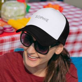 DIY Trucker Hat | Aangepaste tekst, naam, monogram Pet