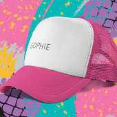 DIY Trucker Hat | Aangepaste tekst, naam, monogram Pet