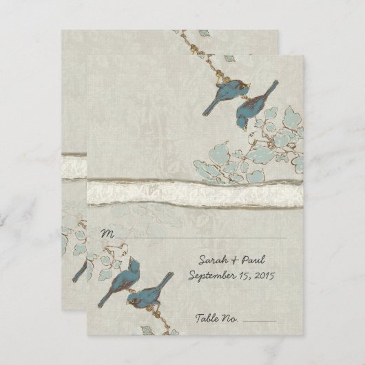 DIY U Score Kaart Blauwgroen Bird Weduwkaart (Voorkant / Achterkant)