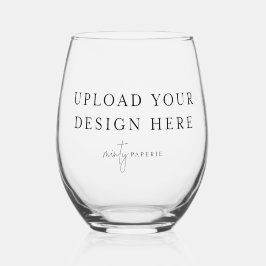 DIY Upload je eigen gedrukte stamless wijnglas Wijnglas Zonder Voet