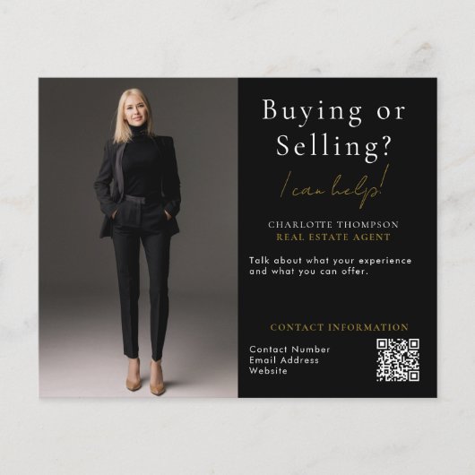 DIY Verkoop of koop onroerend goed foto Flyer (Voorkant)