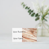 DIY Visitekaartje Wood textuur (Staand voorkant)