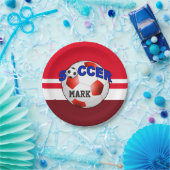 DIY Voetbal KIES UW ACHTERGRONDKLEUR Papieren Bordje (Feest)