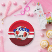 DIY Voetbal KIES UW ACHTERGRONDKLEUR Papieren Bordje (Feest)