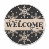 DIY Welcome Snowflake Sign Sticker (Voorkant)