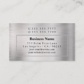 DIY Wit/Grijs Monogram Naam, Goud & Zilver Visitekaartje (Achterkant)