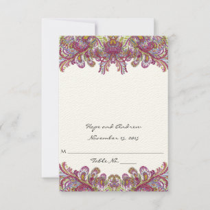 DIY You Score and Fold Tent Wedding Place Cards Kaart