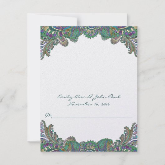 DIY You Score and Fold Tent Wedding Place Cards Kaart (Voorkant)