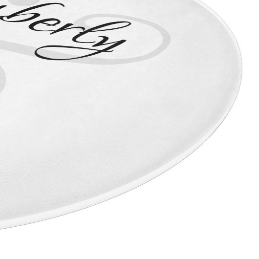 DIY Zijne & haar scriptnamen, zwart & grijs Snijplank (Hoek)