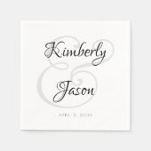 DIY Zijne Namen, Script Lettering, Weddenschap Servet (Voorkant)