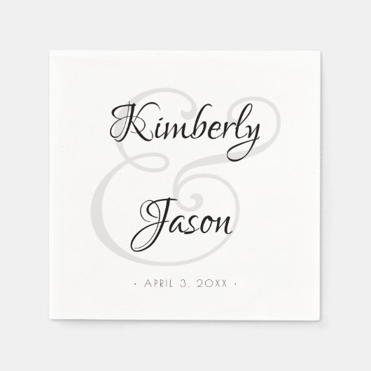 DIY Zijne Namen, Script Lettering, Weddenschap Servet (Voorkant)