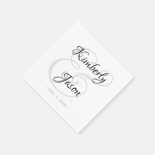 DIY Zijne Namen, Script Lettering, Weddenschap Servet (Hoek)