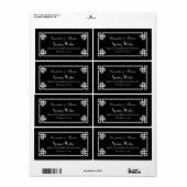 DIY Zwart Wit Grieks Sleutel Lijst H Waterflesje L Etiket (Full Sheet)