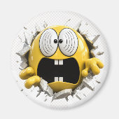 Dizzy 3D Emoji Round Magnet (Devant)