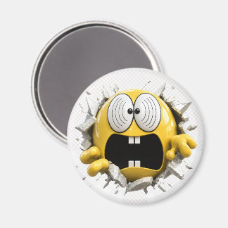 Dizzy 3D Emoji Round Magnet Magneet