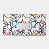 Dizzy Doodle Circles op wit Bureaumat (Keyboard & Muis)