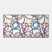 Dizzy Doodle Circles op wit Bureaumat (Voorkant)