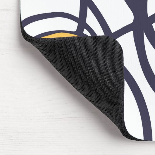 Dizzy Doodle Circles op wit Muismat (Hoek)