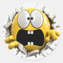 Dizzy Eyes Classic Round Sticker 