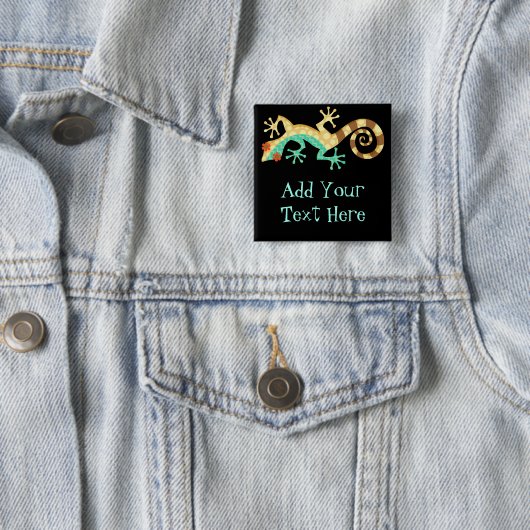 Dizzy Lizard - Custom Pin Button (In situ)