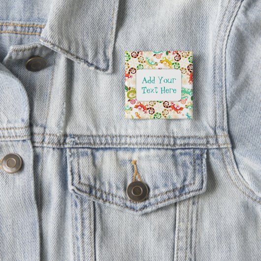 Dizzy Lizards - Aangepaste Button (In situ)