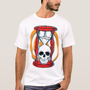 Dizzy schedel en houtsglas voor lichte shirten t-shirt