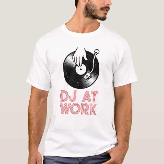 DJ aan het werk T-shirt (Voorkant)