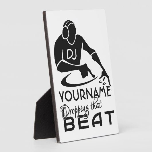 DJ aangepaste kleuren en monogram plak Fotoplaat (Zijkant)