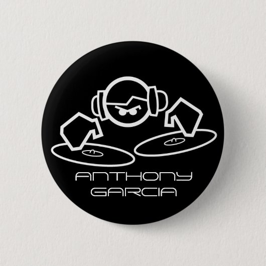 dj, ANTHONY GARCIA Ronde Button 5,7 Cm (Voorkant)