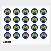 Dj-asaurus Rex Ronde Sticker (Vel)