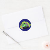 Dj-asaurus Rex Ronde Sticker (Envelop)