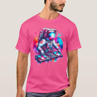 DJ Astronaut EDM Music Djing Spaceman Psytrance Te T-shirt